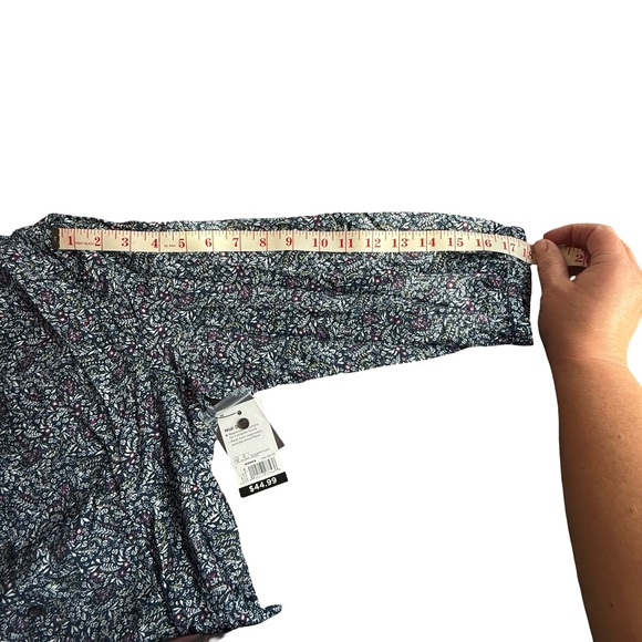 Boho Women's Blue Floral 3/4 Sleeve Midi Dress Sonoma Ivory Berry Spritz M - Picture 6 of 11